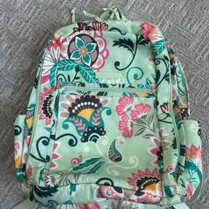 Vera Bradley Mint and Pink Floral Backpack